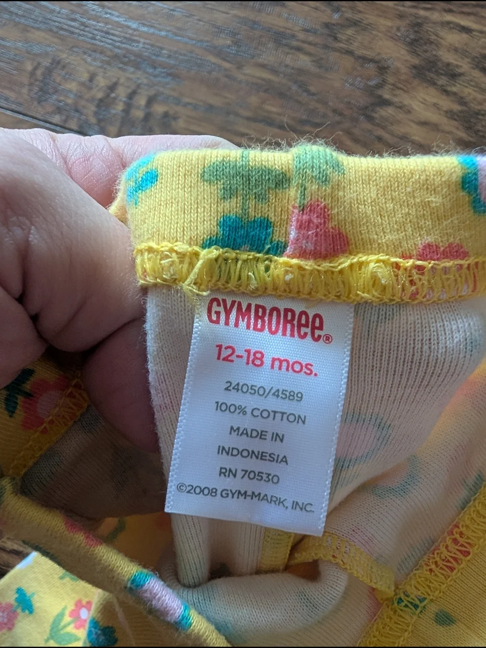 Gymboree Happy Rainbow Pink Smo cked‎ with Yellow Floral Leggings